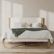 تفصيل سرير خشب طبيعي