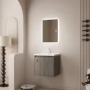 تفصيل منضدة حمام رمادي داكن
