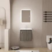 تفصيل منضدة حمام رمادي داكن